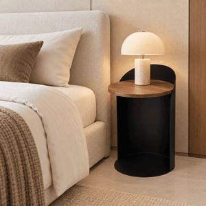 Tia Bedside Table, Set of 2 - Black