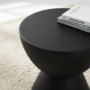 Barrel Metal Side Table - Black