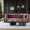 Sunny Velvet 3-Seater Tufted Sofa - 239cm Luxurious Comfort & Style - Cotton Home