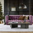 Sunny Velvet 3-Seater Tufted Sofa - 239cm Luxurious Comfort & Style - Cotton Home