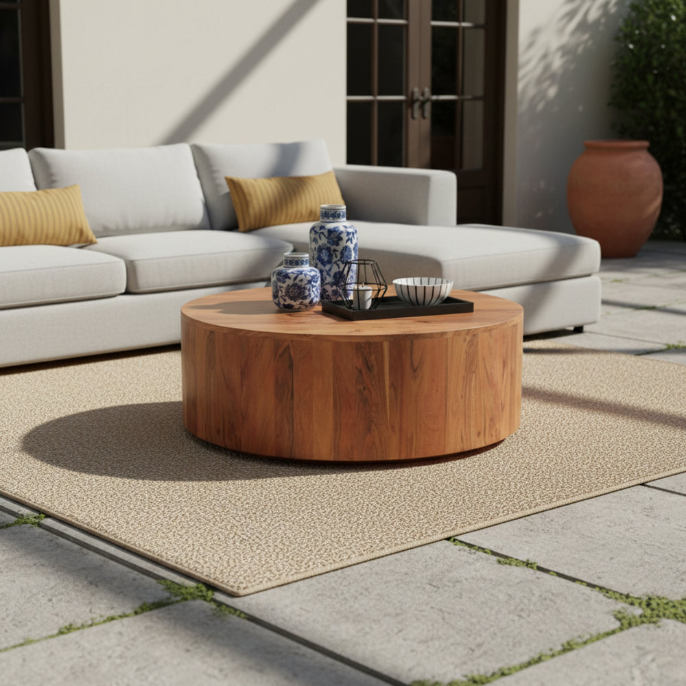 Logan Wooden Coffee Table - Natural