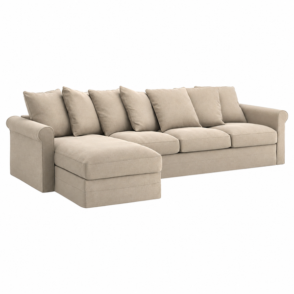 Urbanite 4 Seater Chaise Longue Fabric Sofa L126cm x W328cm x H104cm