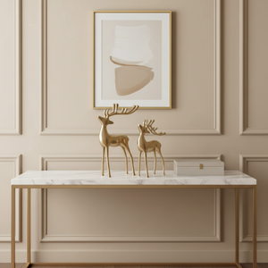 Vixen Metal Decorative Accent Reindeer Set - Gold