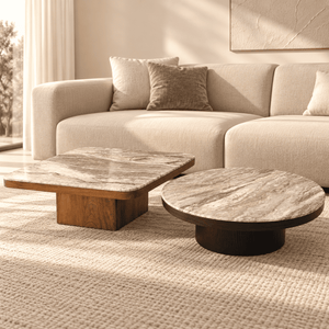 Rio & Miyo Coffee Table Set - Torento Marble Top