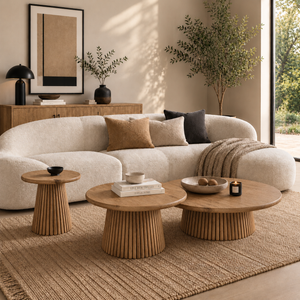 Agnus Table, Set of 3 - Natural