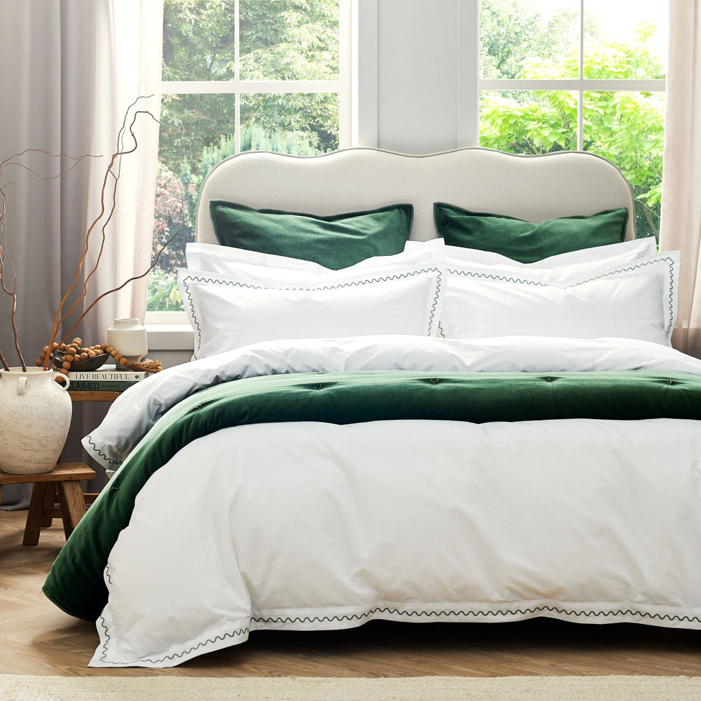 Wave Embroidery Duvet Set