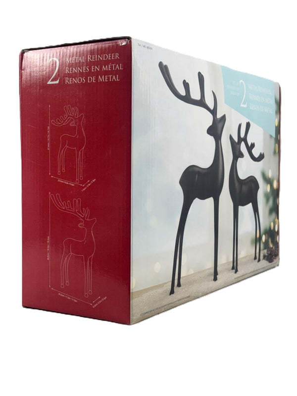 Vixen Metal Decorative Accent Reindeer Set - Black
