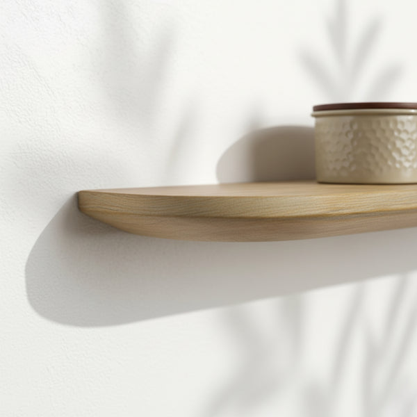 Naza Wooden Wall Shelf, Set Of 2 - White Washed