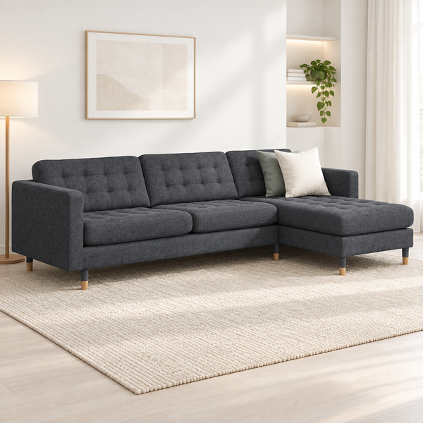 Zestoria 4 Seater Chaise Longue Sofa L158cm x W280cm x H78cm