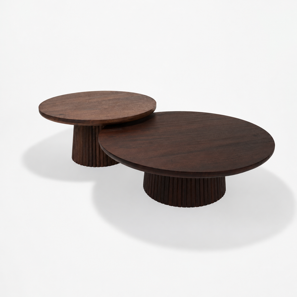 Agnus Coffee Table Set - Walnut