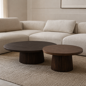 Agnus Coffee Table Set - Walnut