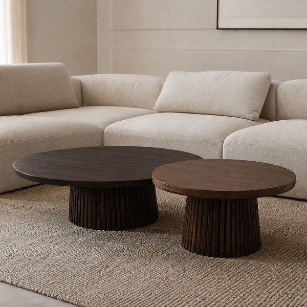 Agnus Coffee Table Set - Walnut