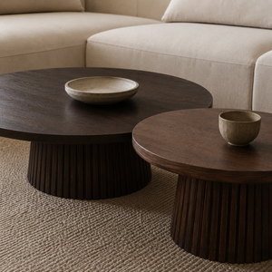 Agnus Coffee Table Set - Walnut