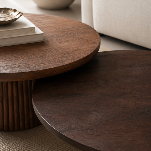 Agnus Table, Set of 3 - Walnut