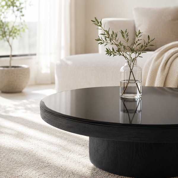 Miyo Black Glass Coffee Table