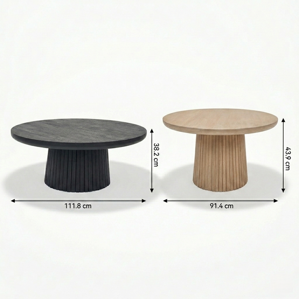 Agnus Table Set - Black & Natural
