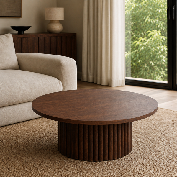 Agnus Coffee Table, Medium - Light Walnut