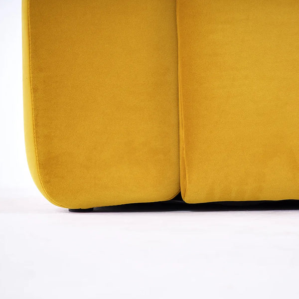 Yawalrack Modern Velvet Upholstered Sofa 3-Seater Sofa Luxury Sofa - Cottonhome.ae