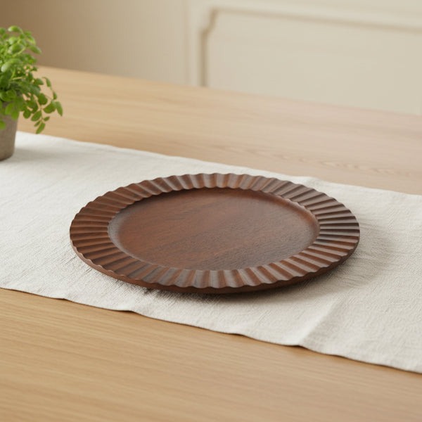 Luvra Wooden Platter - Brown
