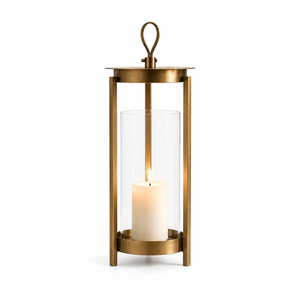 Cesca Metal Lantern, Small - Brown