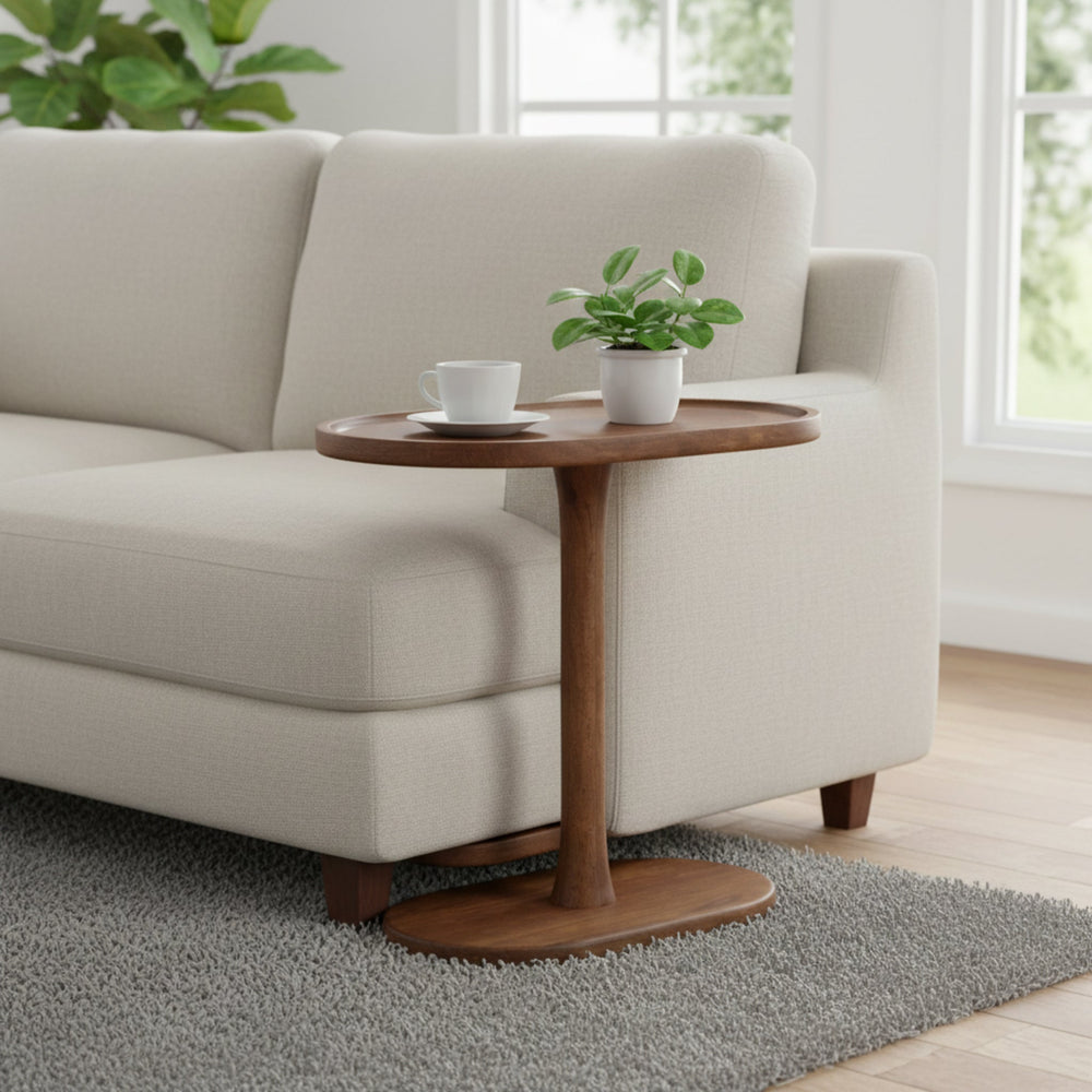 Iris Wooden End Table - Walnut