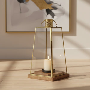 Oma Metal Lantern, Small - Gold