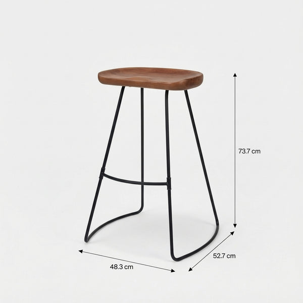 Toby Bar Stool - Walnut