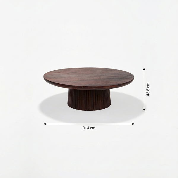 Agnus Coffee Tables, Set of 2 - Black & Walnut