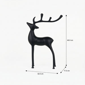 Vixen Metal Decorative Accent Reindeer Set - Black