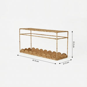Trellis Rattan Storage Rack - Natural
