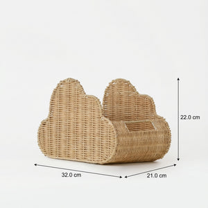 Haze Metal & Rattan Storage Basket - Natural