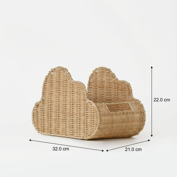 Haze Metal & Rattan Storage Basket - Natural
