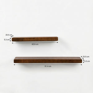 Nook Wooden Wall Shelves, Set Of 2 - Walnut
