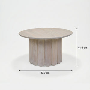 Olan Scallop Coffee Table - Whitewash