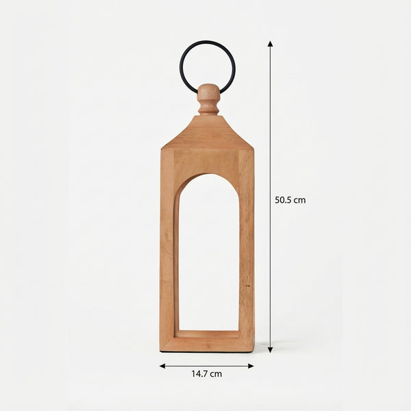 Era Wooden Lantern, Medium - Natural