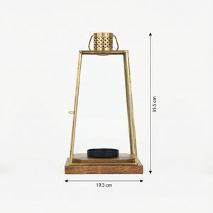 Oma Metal Lantern, Large - Gold