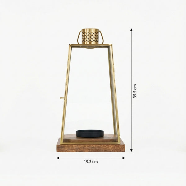 Oma Metal Lantern, Large - Gold