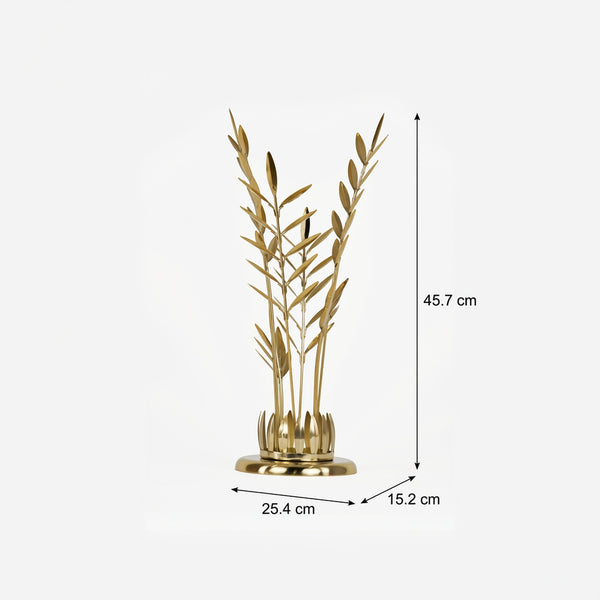Falak Metal Leaf Decorative Accent - Gold