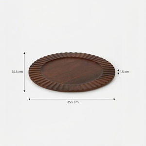 Luvra Wooden Platter - Brown