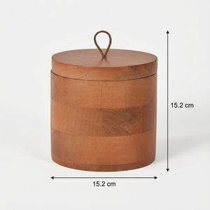 Bento Wooden Storage Jar, Large - Natural