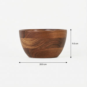 Scoop Wooden Serving Bowl, Large - Natural