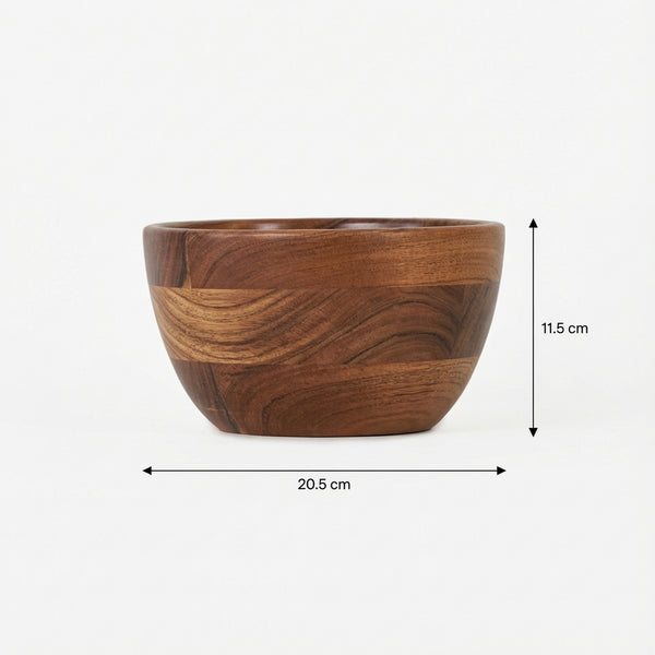 Scoop Wooden Serving Bowl, Large - Natural