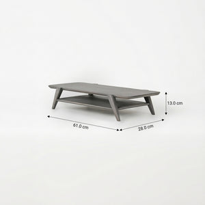 Studo Wooden Laptop Stand With Shelf Storage - Grey