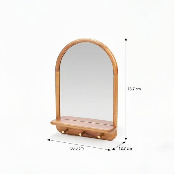 Arc Rectangular Wall Mirror - Natural