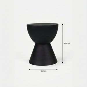 Barrel Metal Side Table - Black