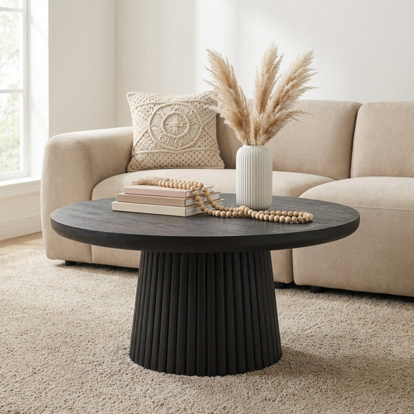 Agnus Coffee Tables, Set of 2 - Black & Walnut