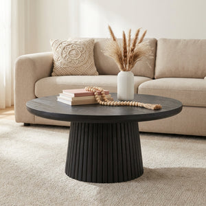 Agnus Coffee And Side Table, Set of 3 - Black