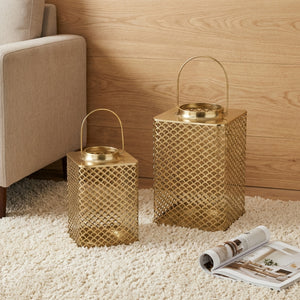 Joris Metal Lanterns, Set of 2 - Gold