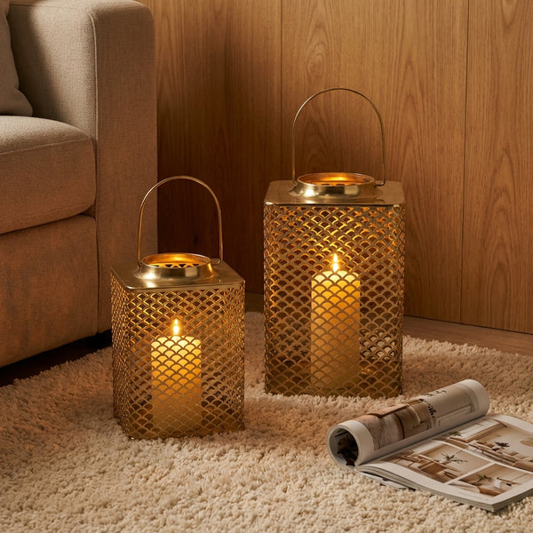 Joris Metal Lanterns, Set of 2 - Gold