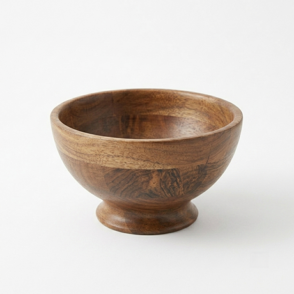 Mez Wooden Serving Bowl, Small - Natural
